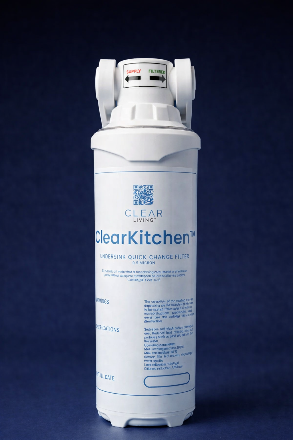 Sistema de filtro de cambio rápido debajo del fregadero ClearKitchen™
