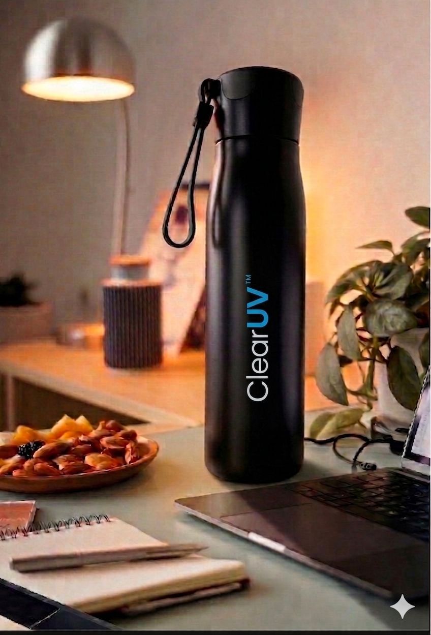 ClearUV™ Self-Purifying Water Bottle (White)
