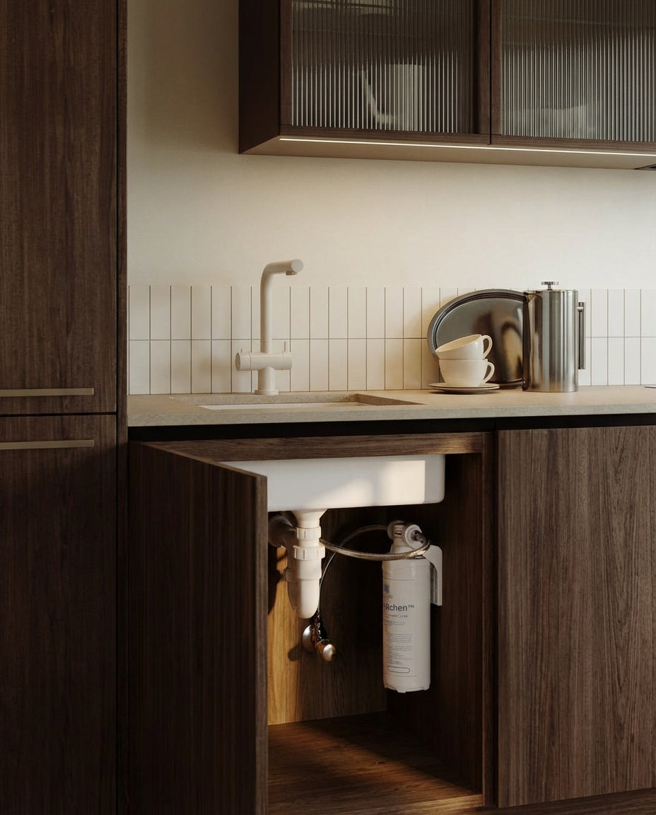 Sistema de filtro de cambio rápido debajo del fregadero ClearKitchen™